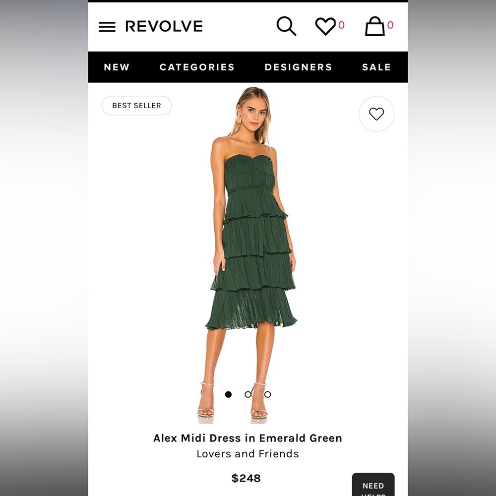 New with Tags Lovers and Friends Alex Midi Dress